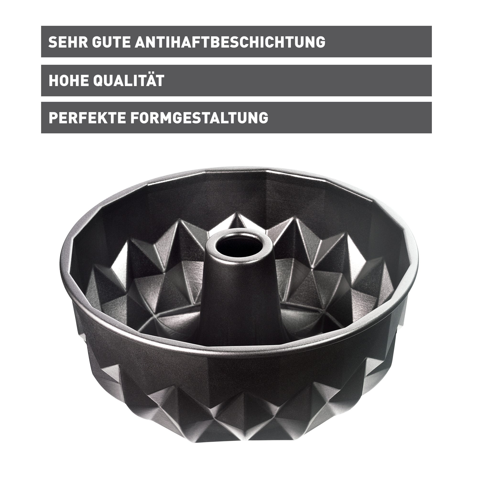 Gugelhupfform geometrisk mønster 25 cm non-stick Kaiser sett ovenfra