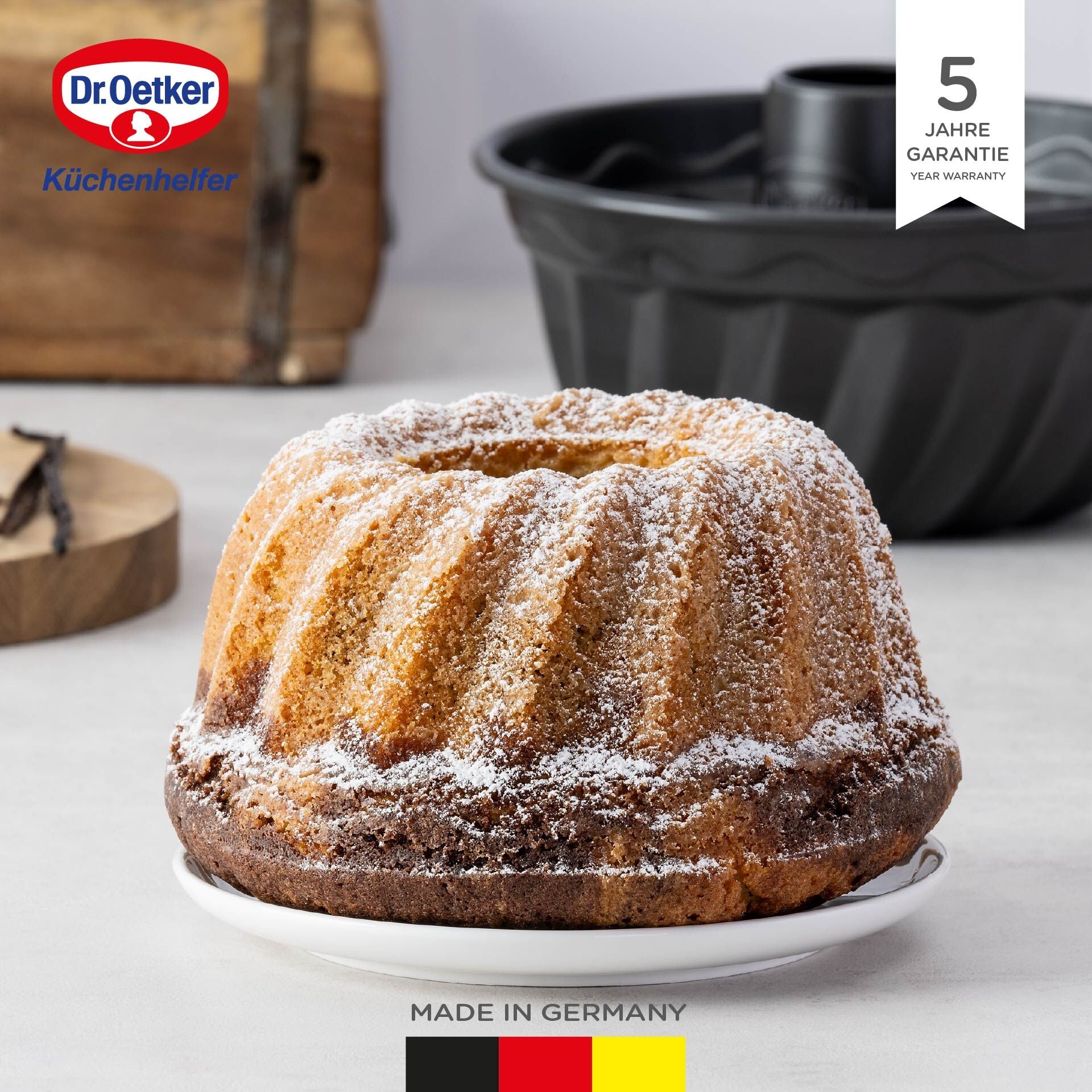 Montert Gugelhupfform Ø18 cm non-stick PFAS-fri stål Dr. Oetker