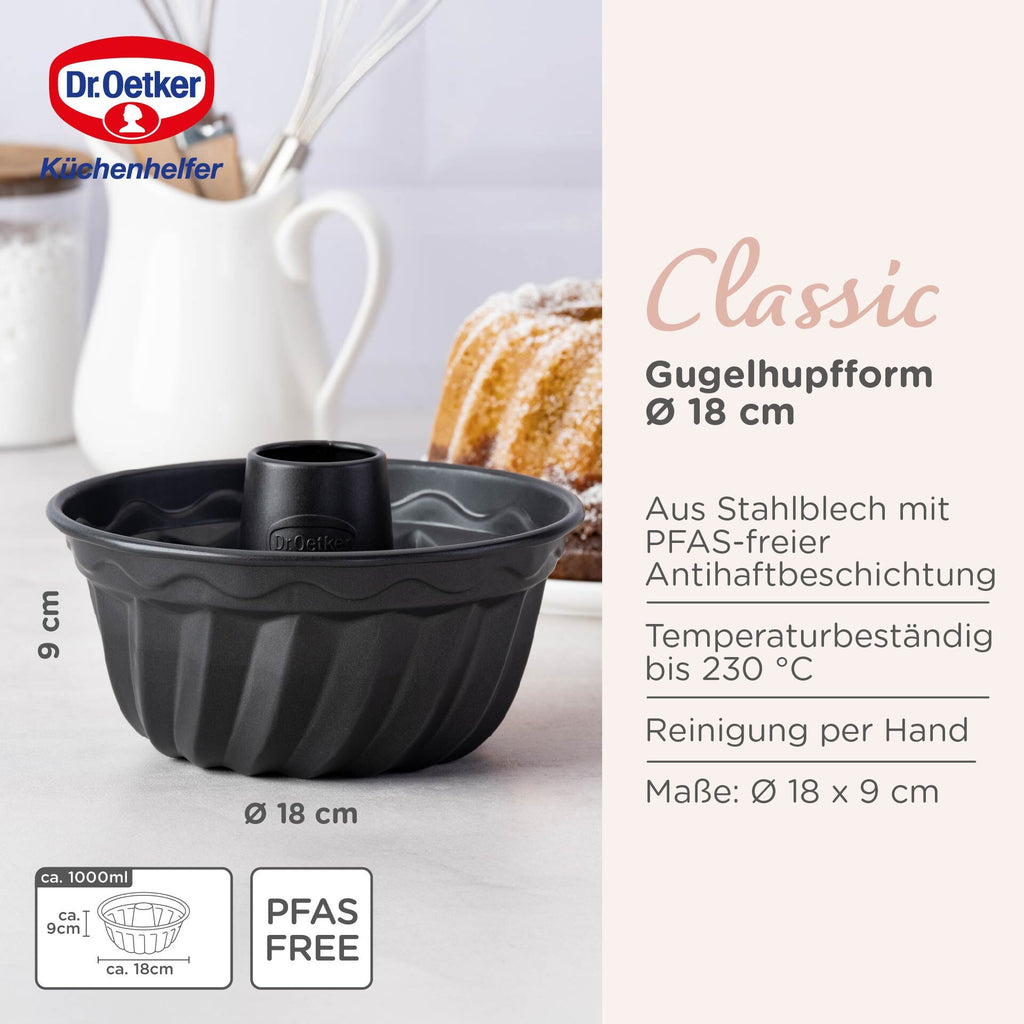 Nærbilde av non-stick belegg på Gugelhupfform Ø18 cm non-stick PFAS-fri stål Dr. Oetker