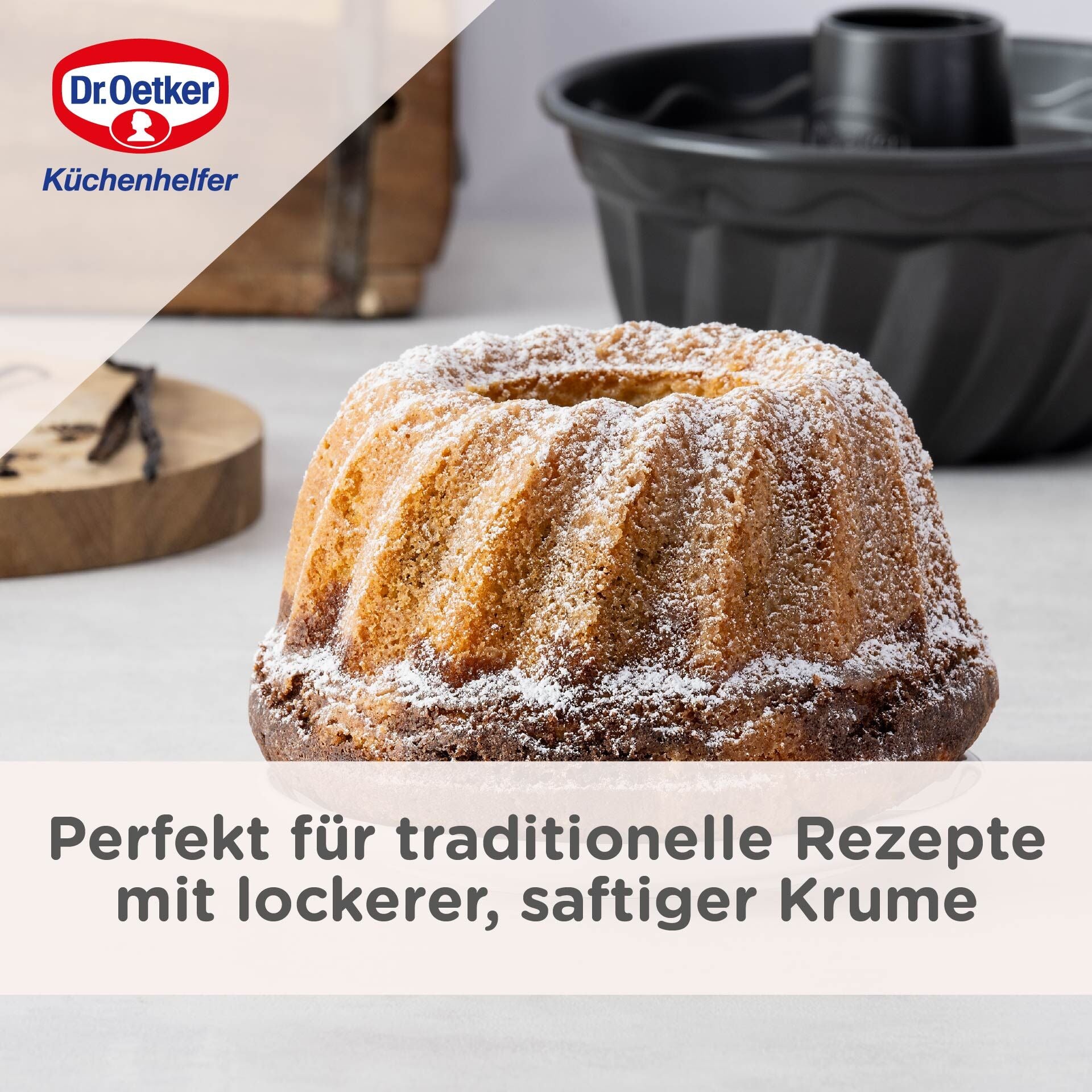 Gugelhupfform Ø18 cm non-stick PFAS-fri stål Dr. Oetker emballasje