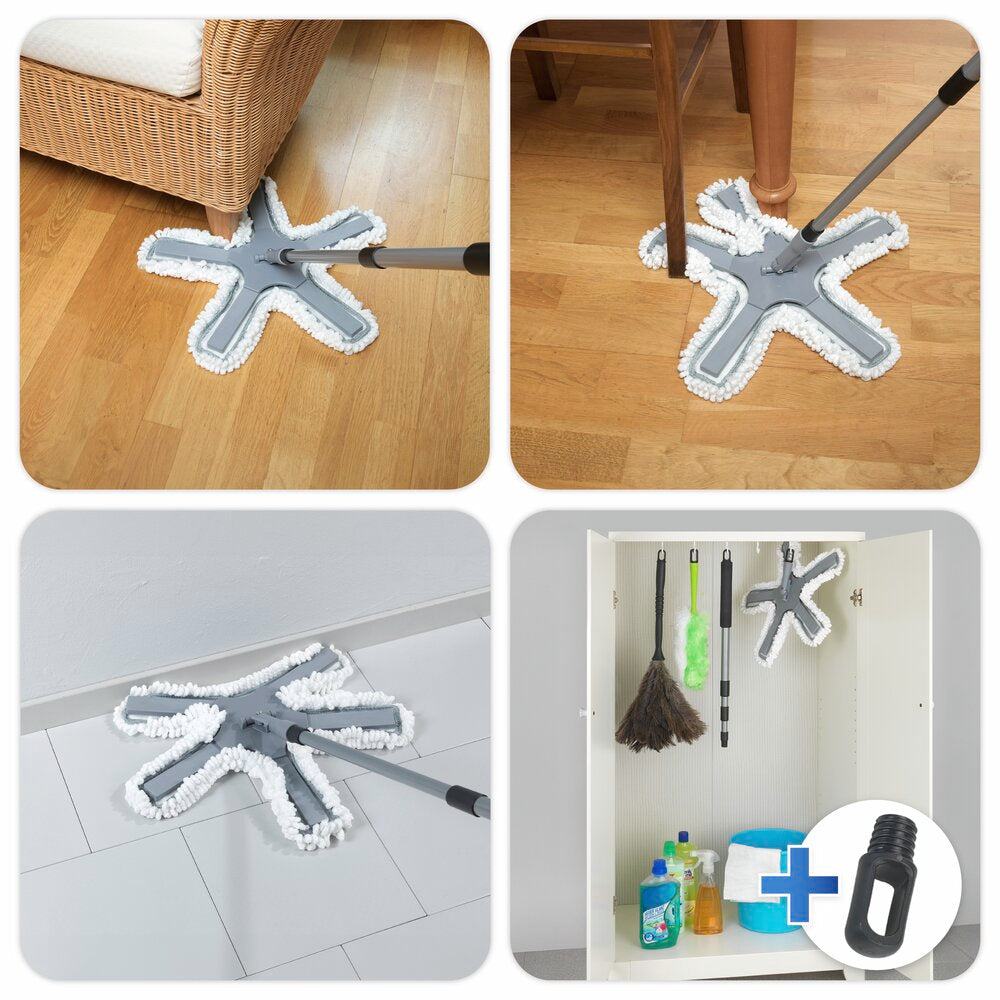 Detalj av teleskopskaft på Gulvmopp Oktopus 360° Maximex