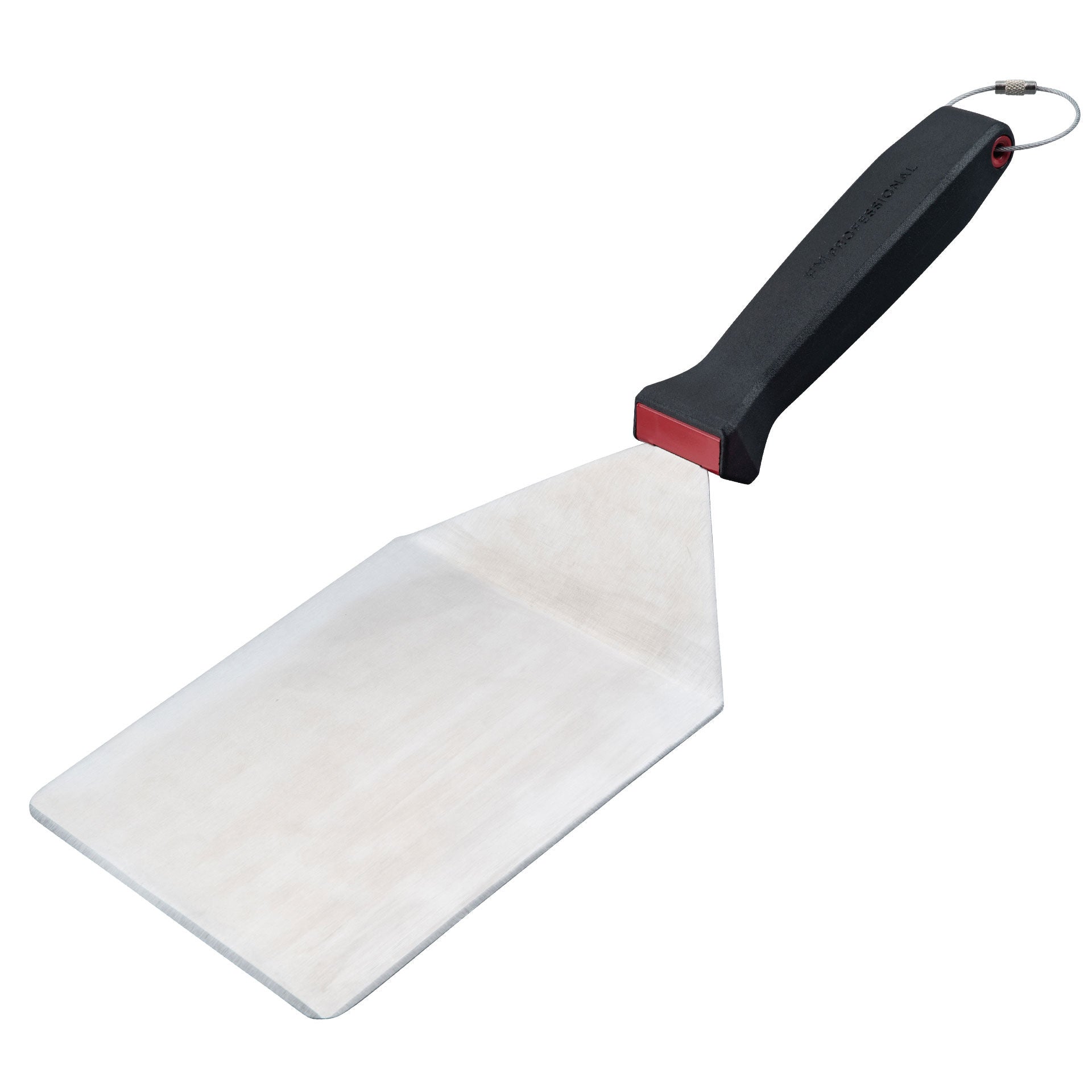 Hamburger- og pizzaspade 14x37 cm rustfritt stål forfra