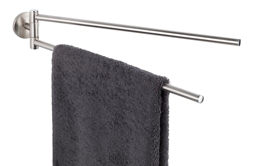 Detalj av håndkleholder med 2 armer sølv matt rustfritt sink - Wenko