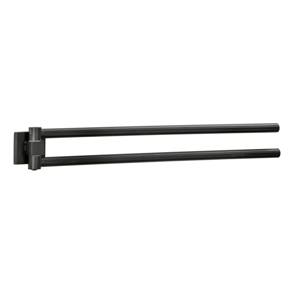 Håndkleholder 2-armet 47 cm svart New York - Fackelmann forfra
