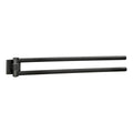 Håndkleholder 2-armet 47 cm svart New York - Fackelmann forfra