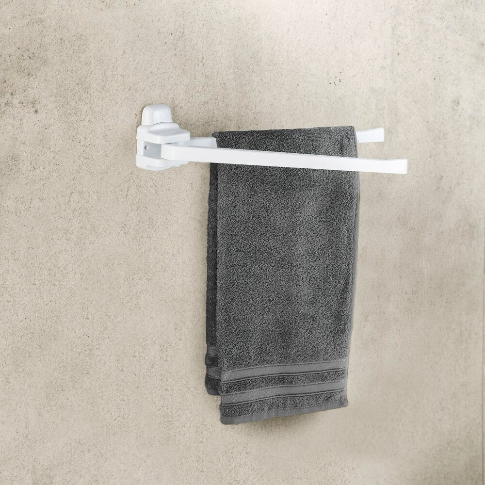 Detalj av Håndkleholder med 2 bevegelige armer Pure-serien hvit - Wenko arm