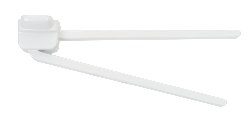 Håndkleholder med 2 bevegelige armer Pure-serien hvit - Wenko med håndklær
