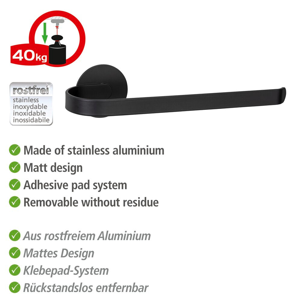 Detalj av Håndkleholder Bivio svart matt aluminium