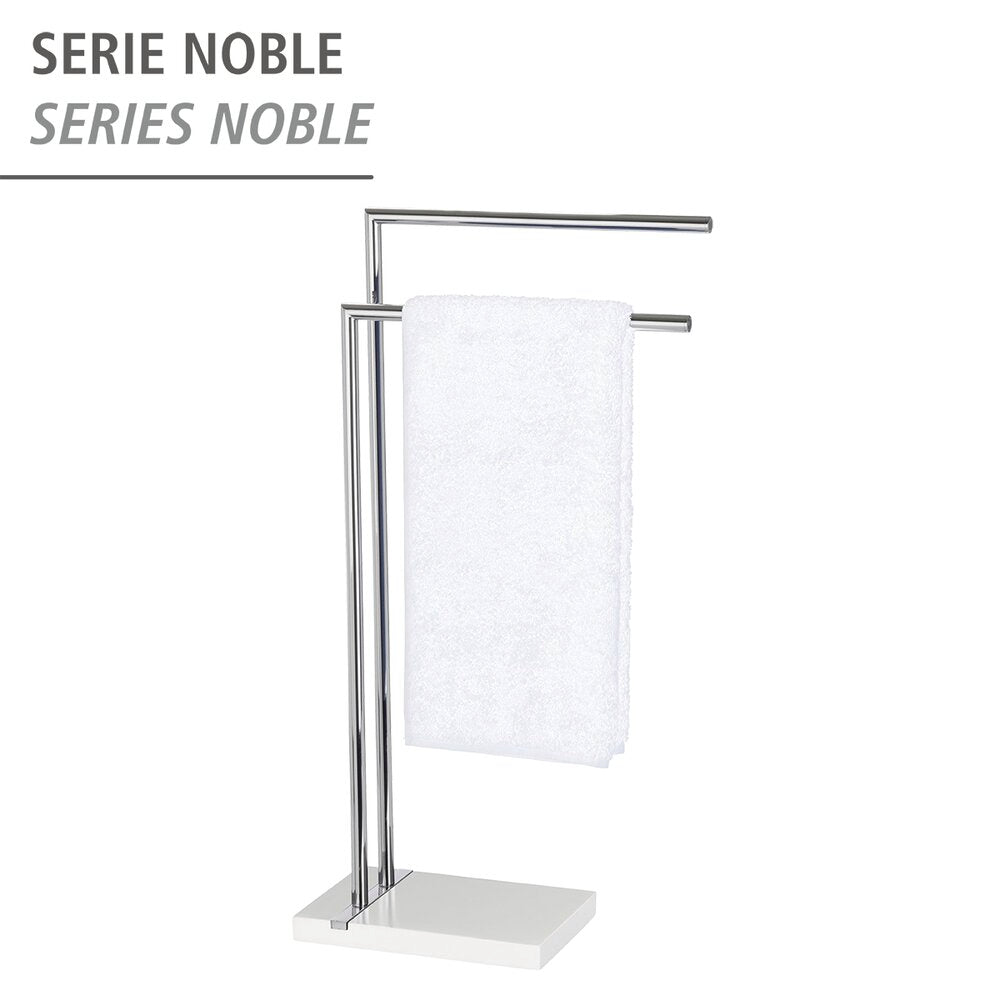 Håndkleholder gulvstående Noble White med 2 armer hvit Wenko bakside