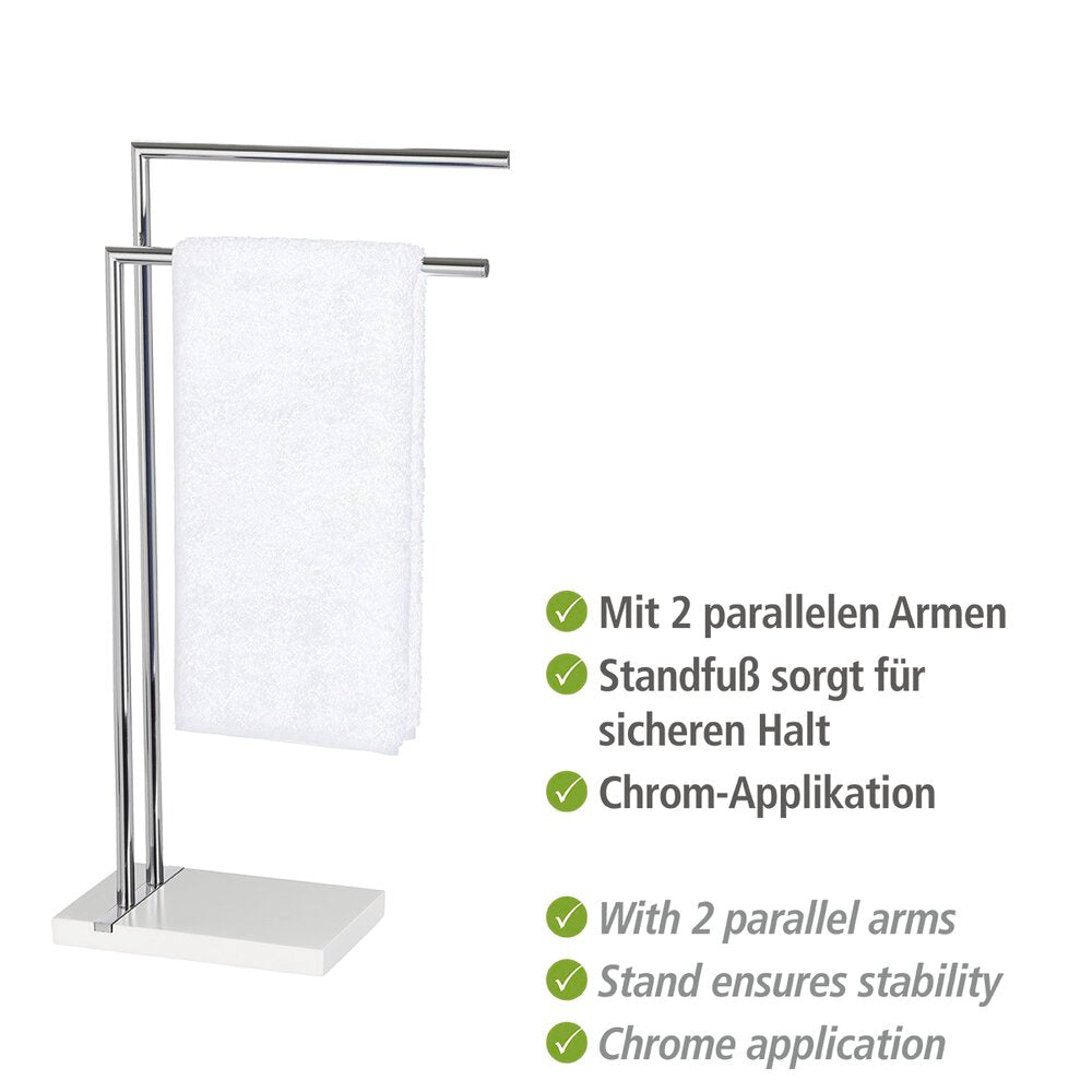 Detaljbilde av Håndkleholder gulvstående Noble White med 2 armer hvit Wenko