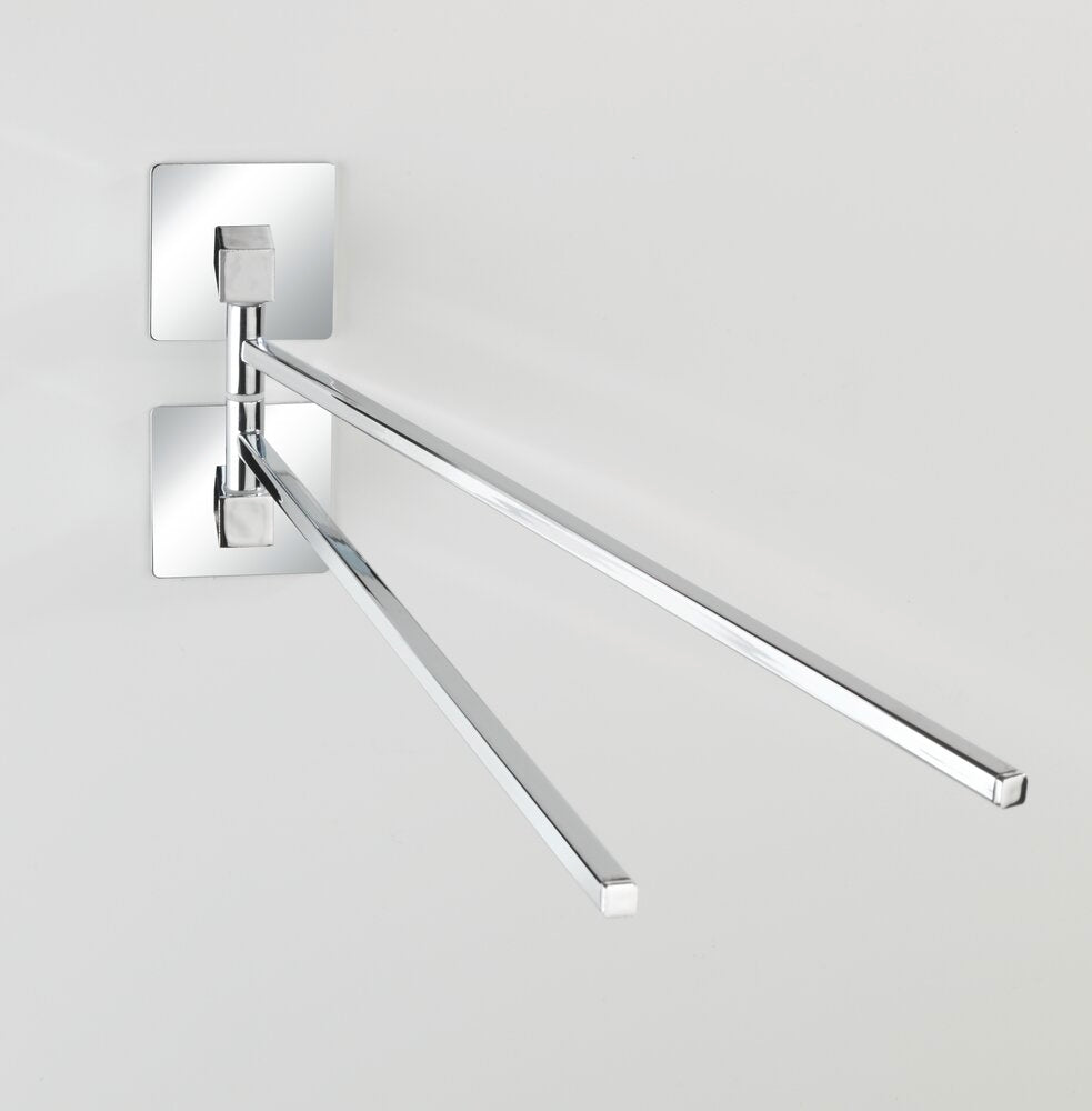 Sideprofil av Håndkleholder rustfritt stål 2 armer Quadro uten boring
