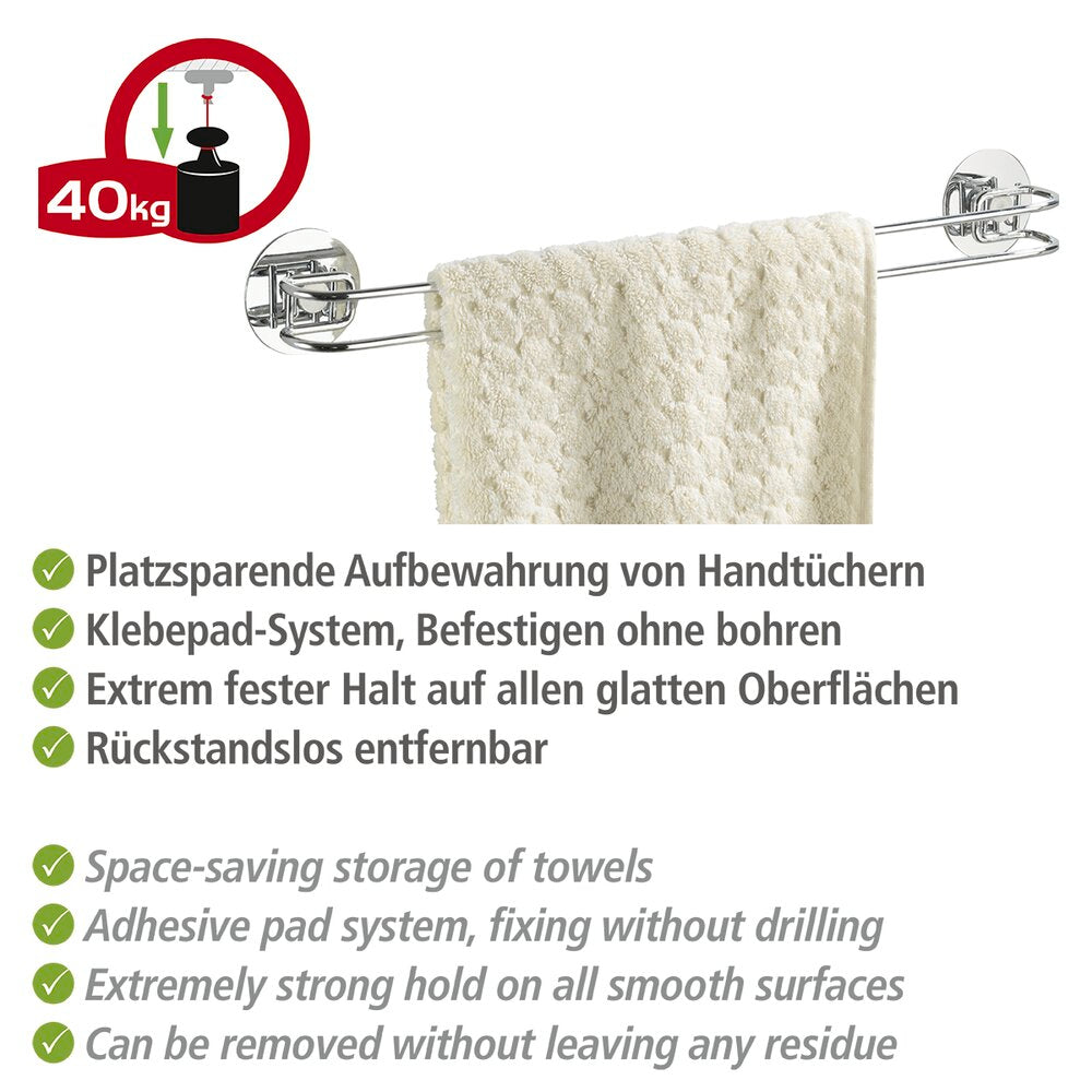 Detalj av håndkleholder Turbo-Loc® forkrommet metall uten boring