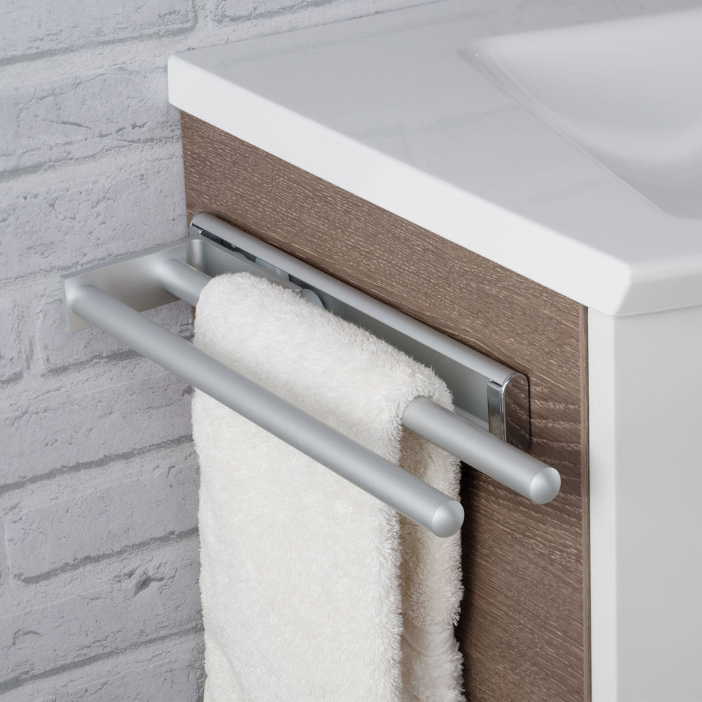 Håndkleholder uttrekkbar aluminium 2-armet 46 cm - Fackelmann Bad detalj