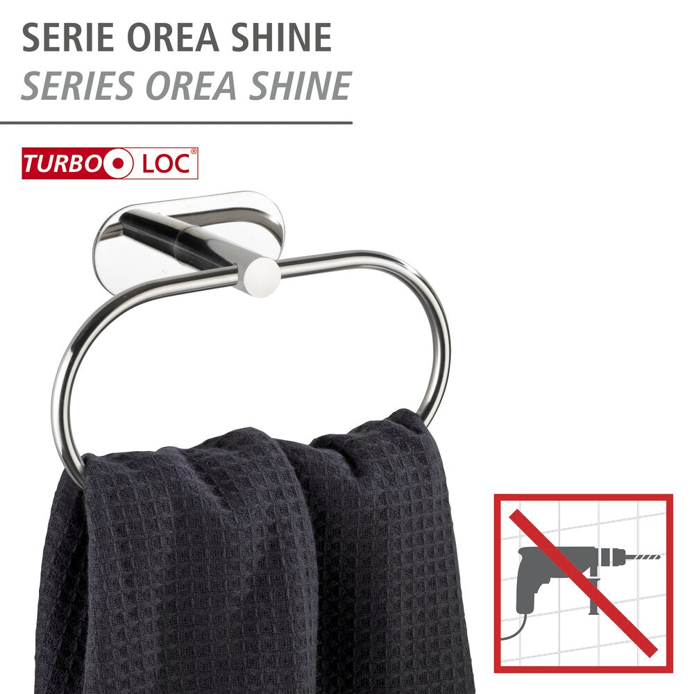 Håndklering rustfritt stål blank Orea Shine Turbo-Loc® bakside