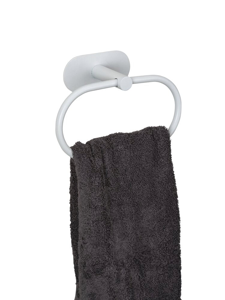Håndklering Turbo-Loc® Orea hvit matt rustfritt stål detalj av festepunkt