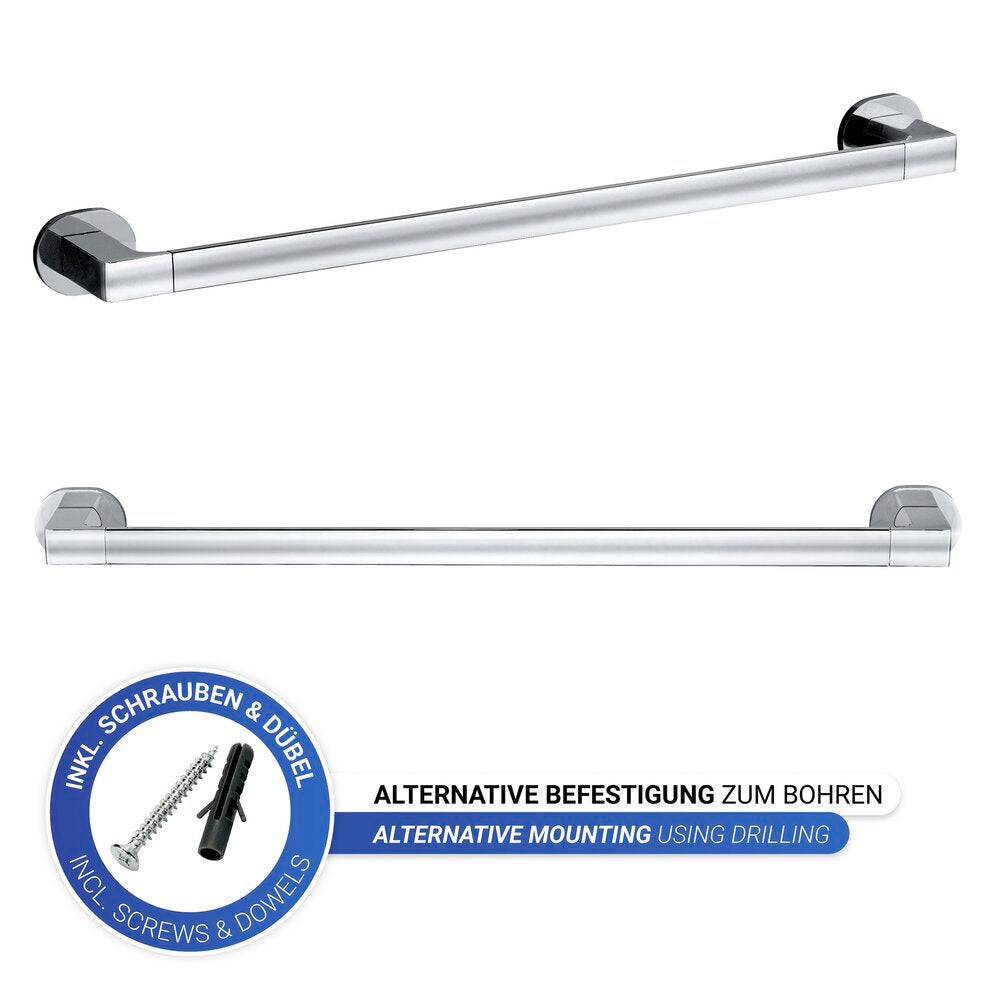 Håndklestang 60 cm rustfritt stål krom UV-Loc® med håndklær