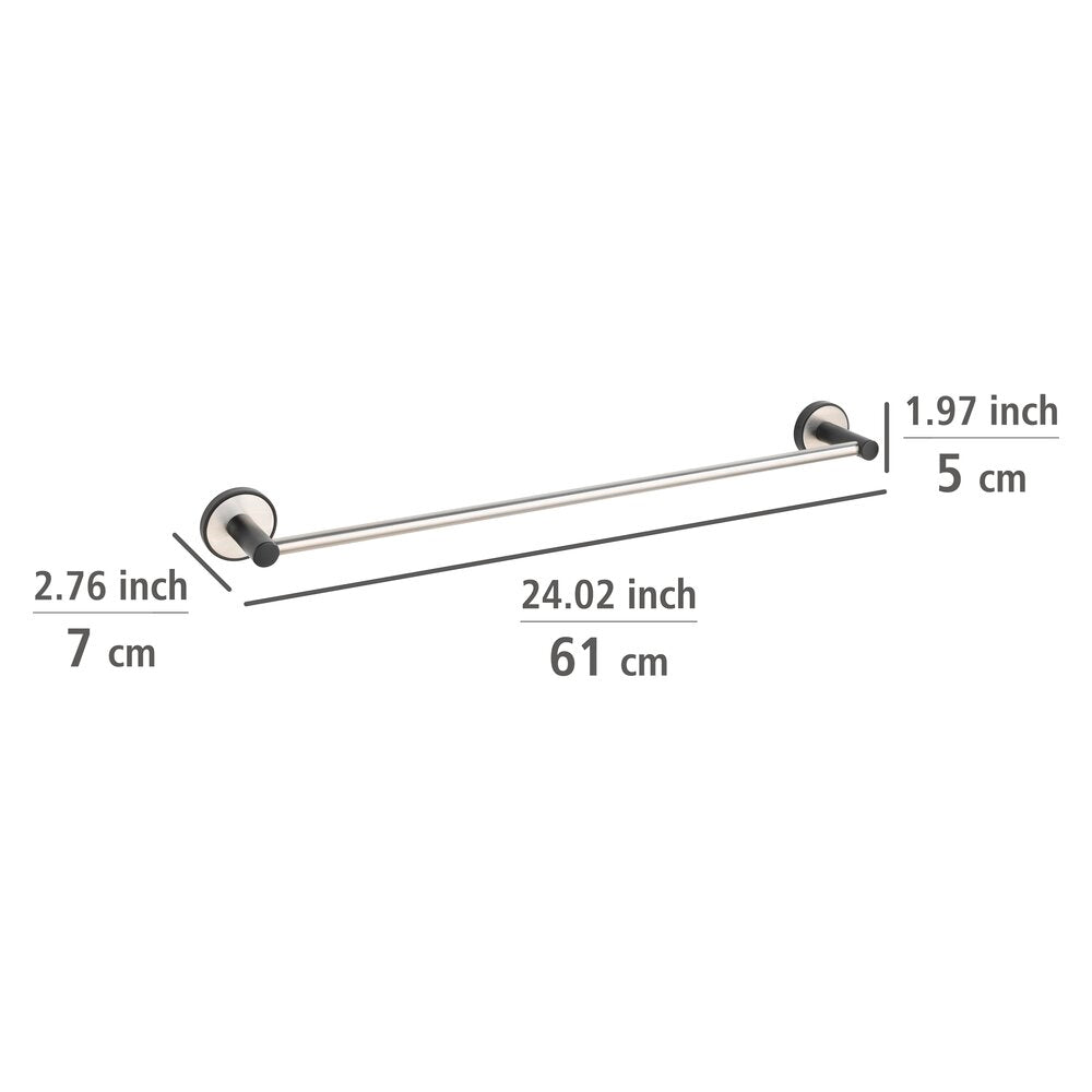 Montert Håndklestang 60 cm rustfritt stål matt UV-Loc® uten boring på vegg