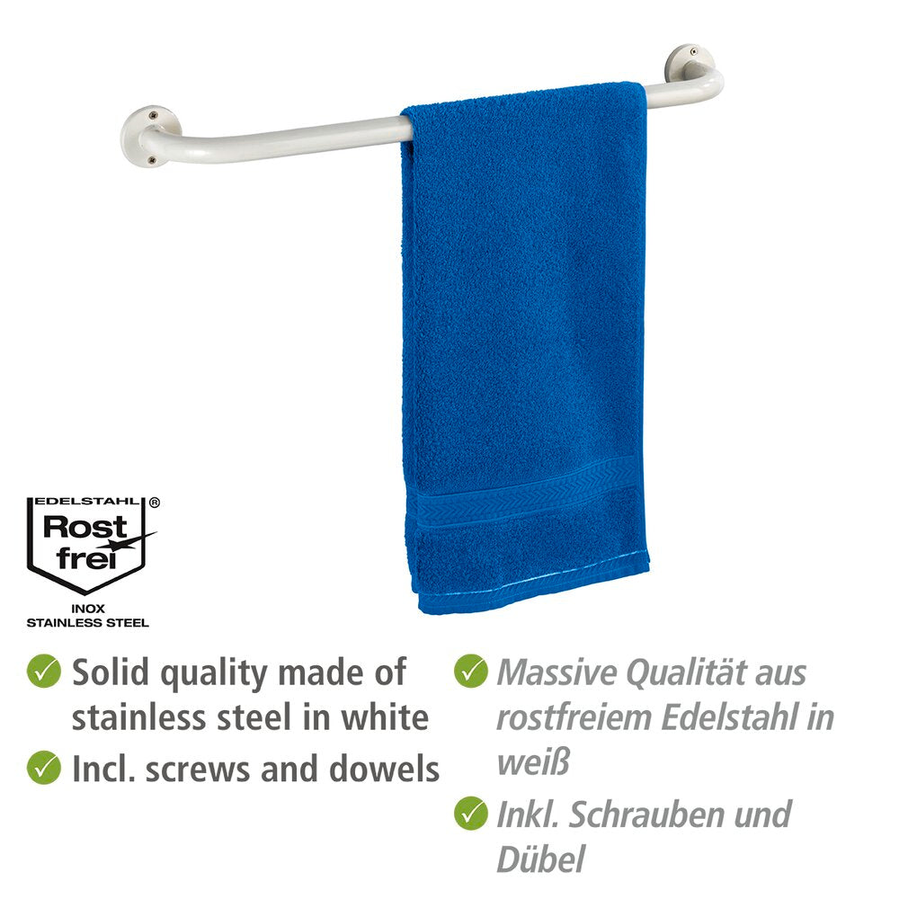 Detalj av Håndklestang Basic 60 cm hvit rustfritt stål - WENKO