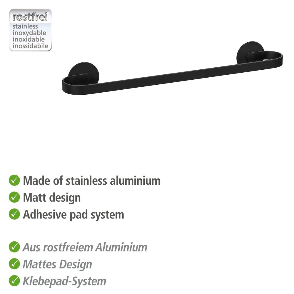 Detalj av Håndklestang Bivio svart matt 40 cm aluminium