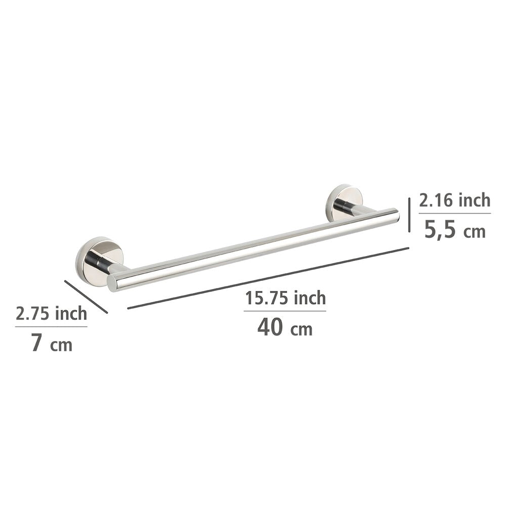 Montert Håndklestang Bosio rustfritt stål blank 40 cm på baderom