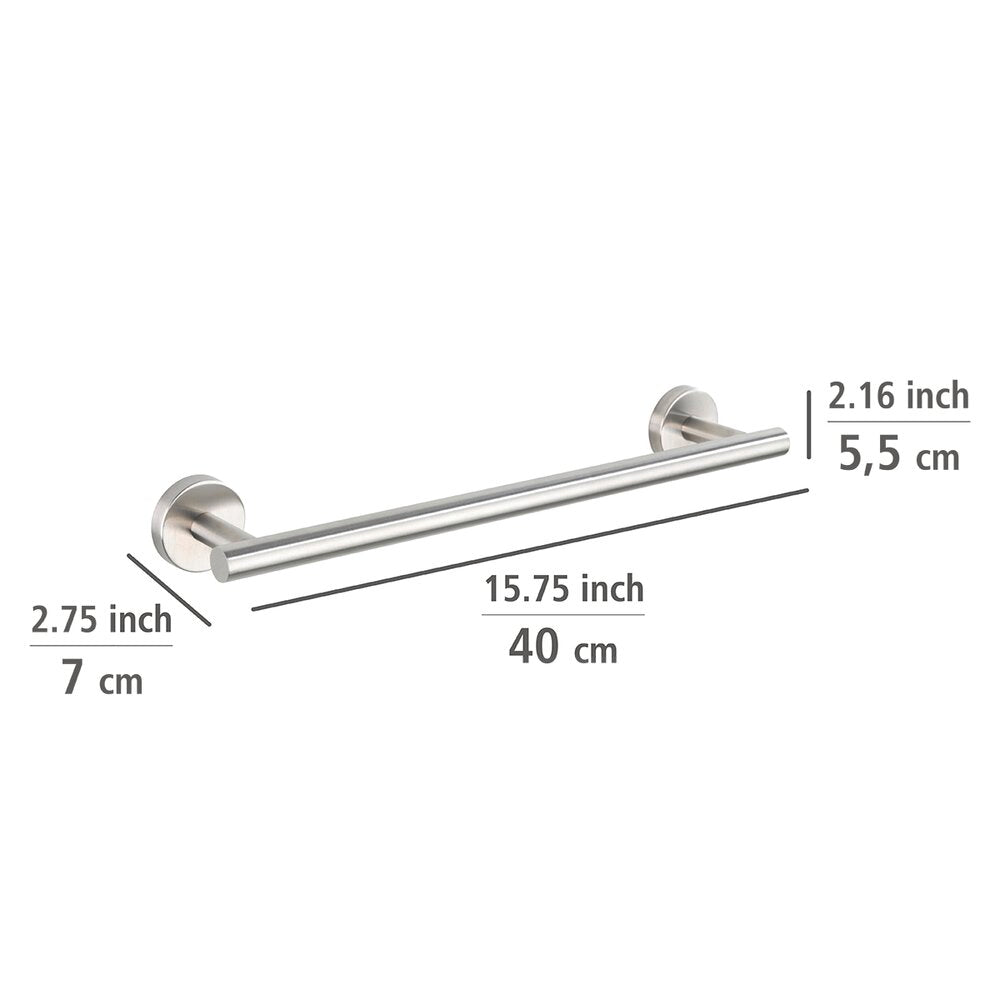 Montert Håndklestang Bosio rustfritt stål matt 40 cm på vegg