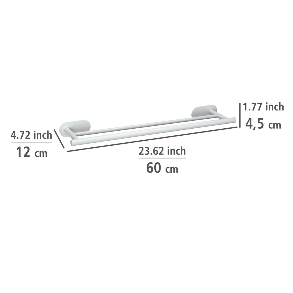 Detalj av feste på Håndklestang dobbel Turbo-Loc® Orea hvit matt 60 cm rustfritt stål