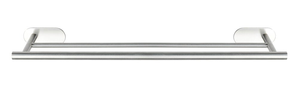 Håndklestang duo rustfritt stål matt Turbo-Loc® uten boring forfra