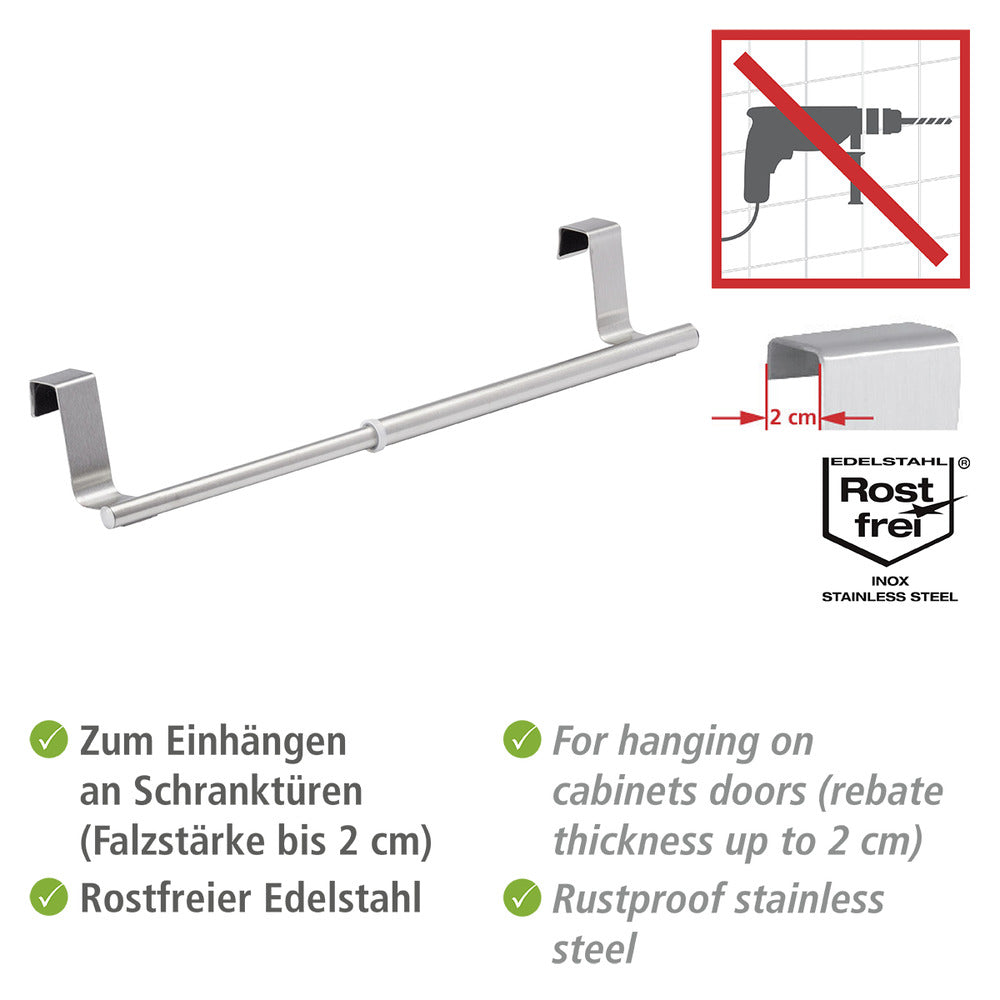 Detaljbilde av Håndklestang for dør teleskopisk 22-35 cm rustfritt stål Wenko