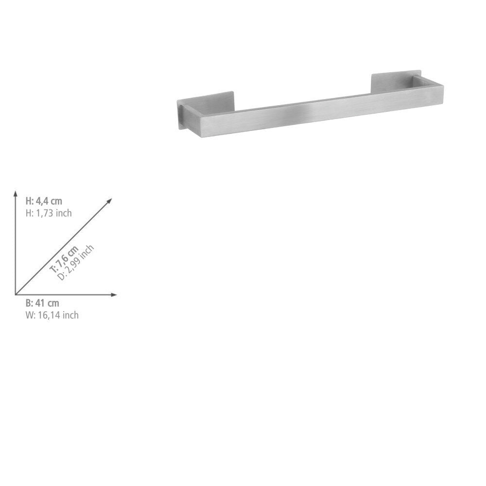 Håndklestang Genova matt 40 cm rustfritt stål i baderomsmiljø