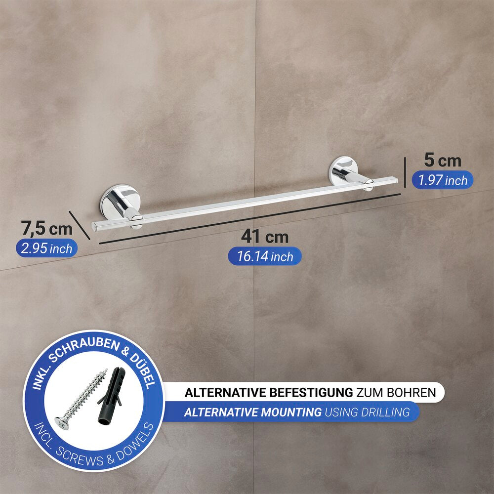 Sideprofil av Håndklestang rustfritt stål 40 cm UV-Loc® borrefri