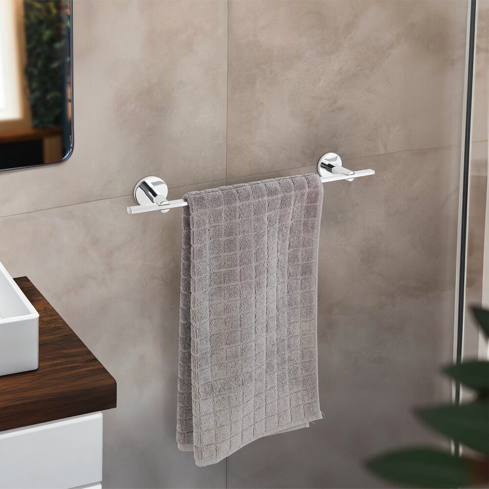Håndklestang rustfritt stål 40 cm UV-Loc® borrefri med håndklær