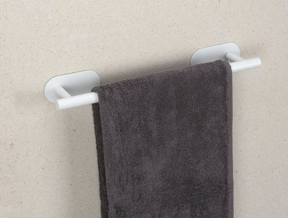 Håndklestang rustfritt stål hvit matt 40 cm Turbo-Loc® Orea - WENKO sett fra siden