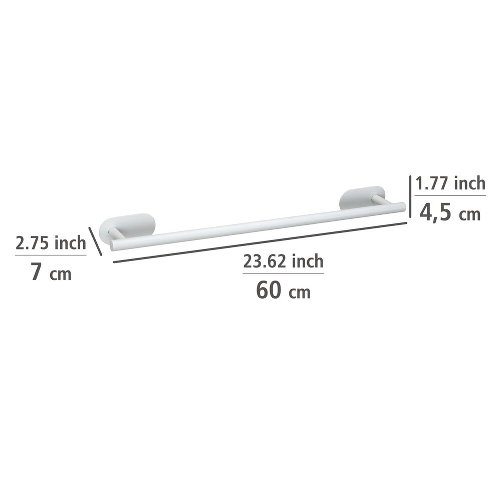 Montert Håndklestang rustfritt stål hvit matt 60 cm Turbo-Loc® Orea