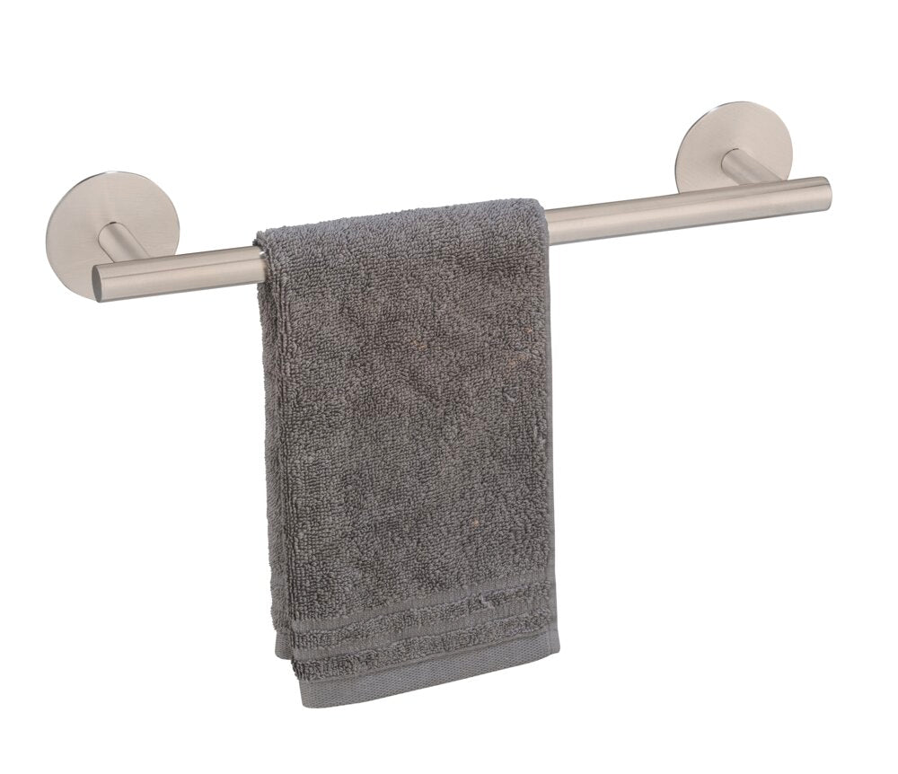 Håndklestang rustfritt stål matt 40 cm lim/skrue forfra