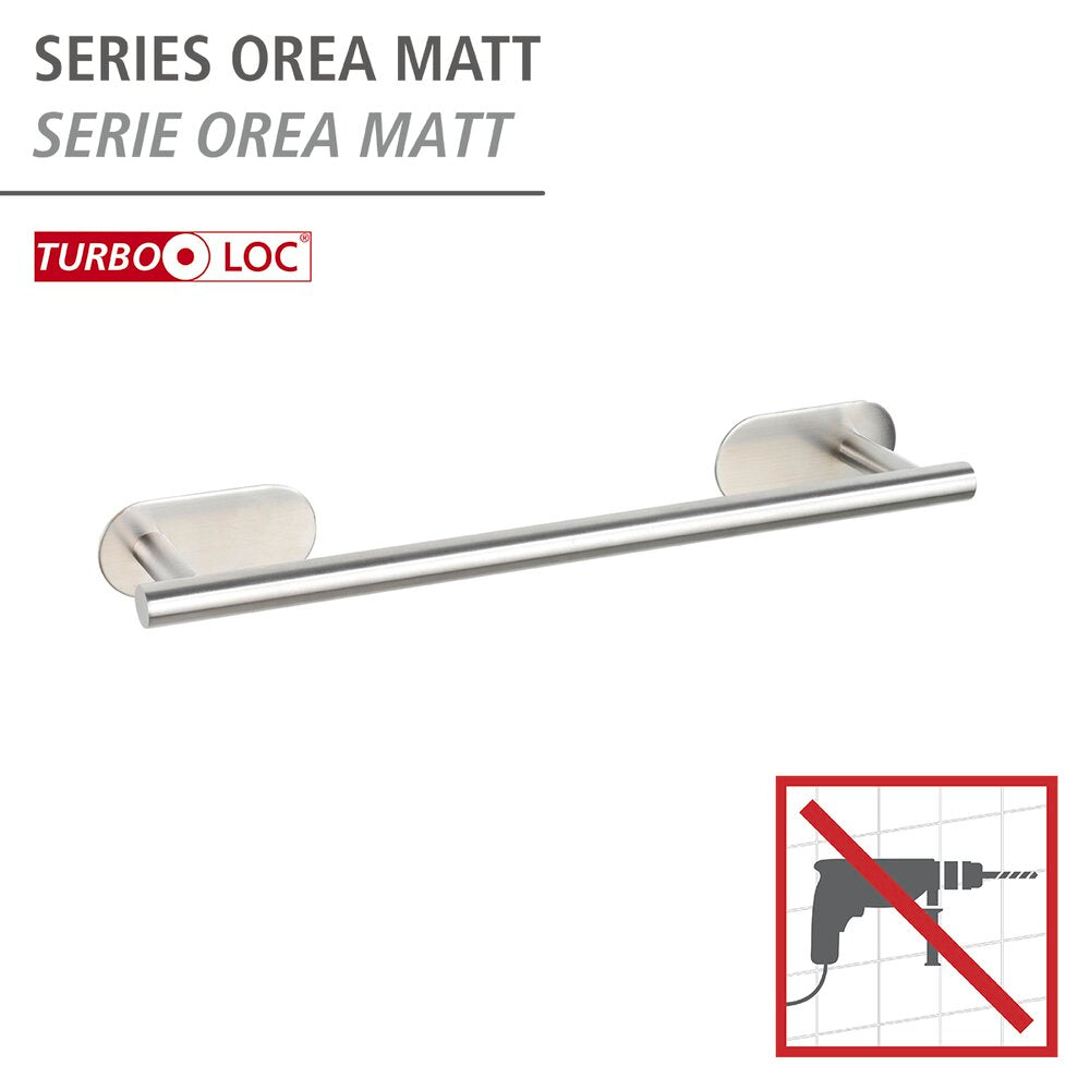 Håndklestang rustfritt stål matt Turbo-Loc® borrefri - WENKO bakside