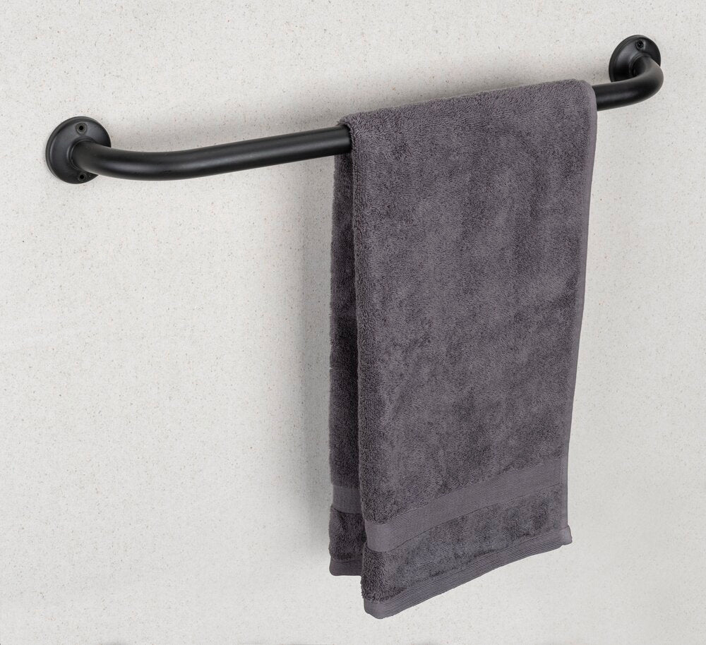 Detalj av Håndklestang rustfritt stål svart 60 cm - Wenko