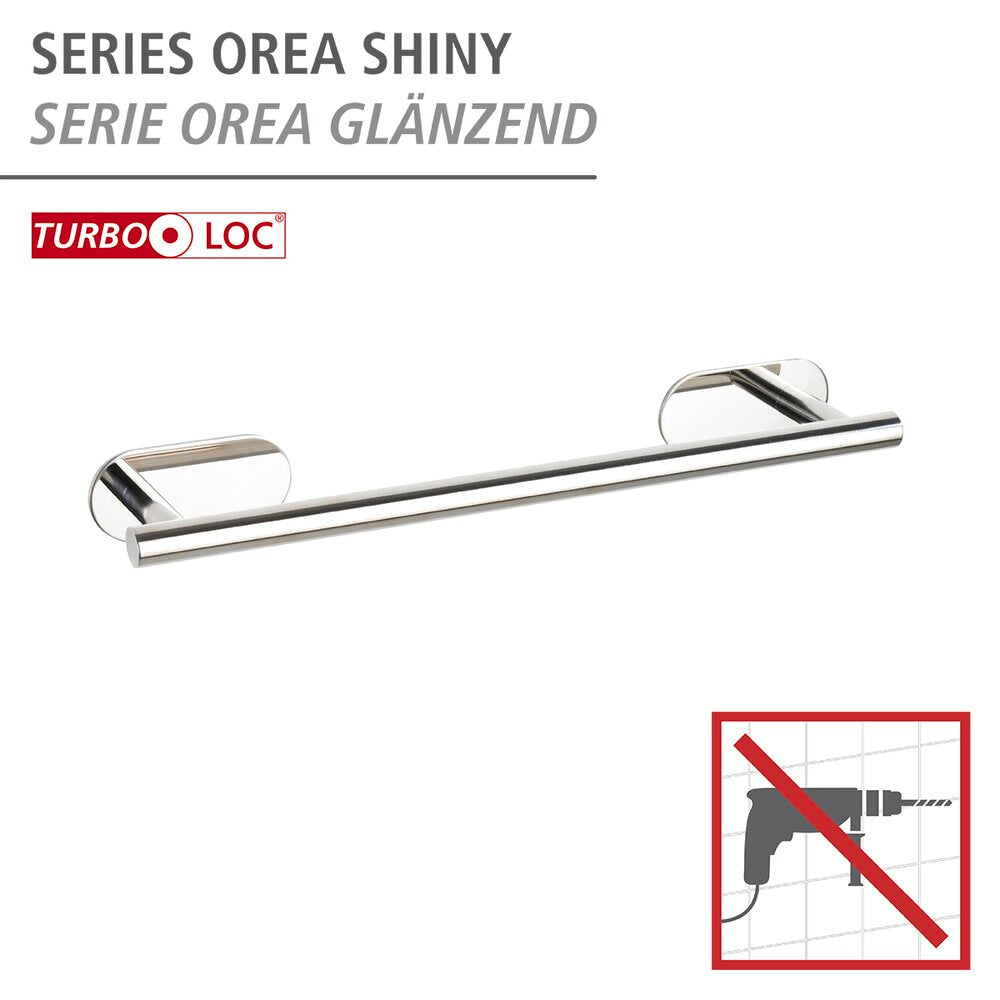 Håndklestang rustfritt stål blank Turbo-Loc® borrefri - WENKO bakside
