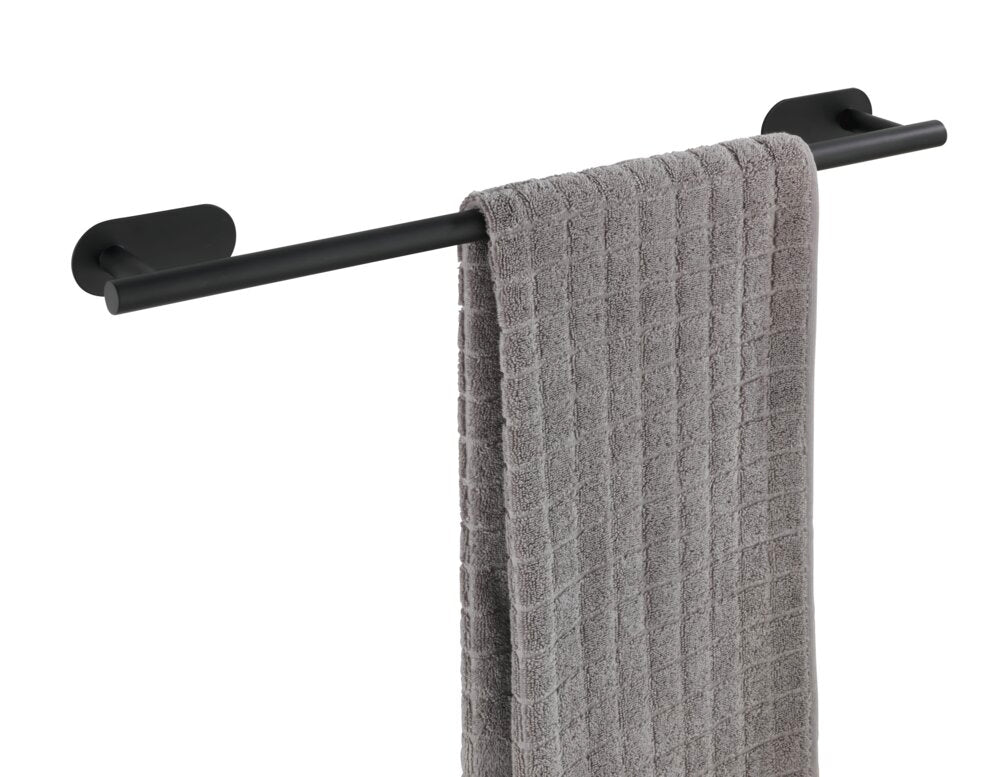 Håndklestang rustfritt stål Turbo-Loc® uten boring svart matt på vegg
