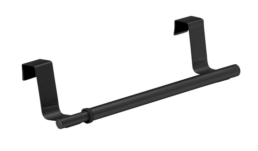 Håndklestang teleskop 22-35 cm svart rustfritt stål forfra