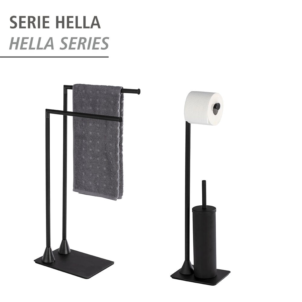 Montert Håndklestativ Hella svart metall industridesign i bad