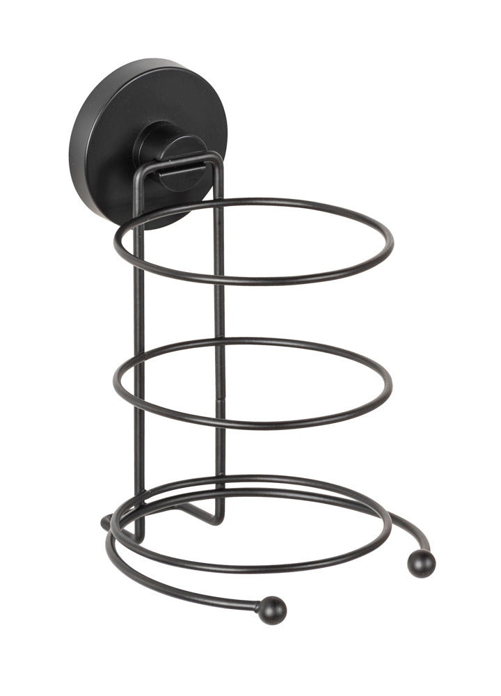Hårfønereholder Milazzo svart Vacuum-Loc® forfra