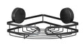 Hjørnehylle bad Static-Loc® Plus Pavia svart metall forfra