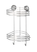 Hjørnehylle Vacuum-Loc® 2 etasjer veggmontert metall forfra