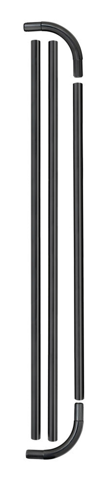 Sideprofil av hjørnestang for dusjforheng svart aluminium 20 mm - Wenko
