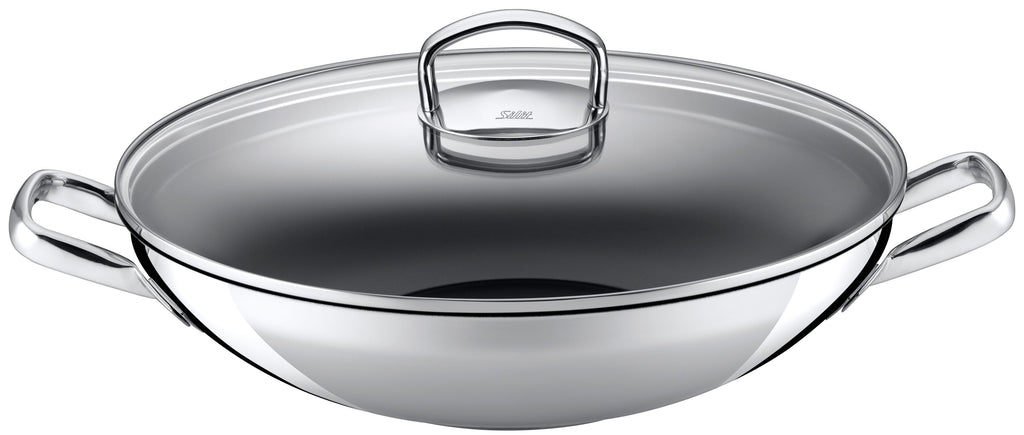Hong Kong wok 36 cm non-stick keramikk rustfritt stål forfra