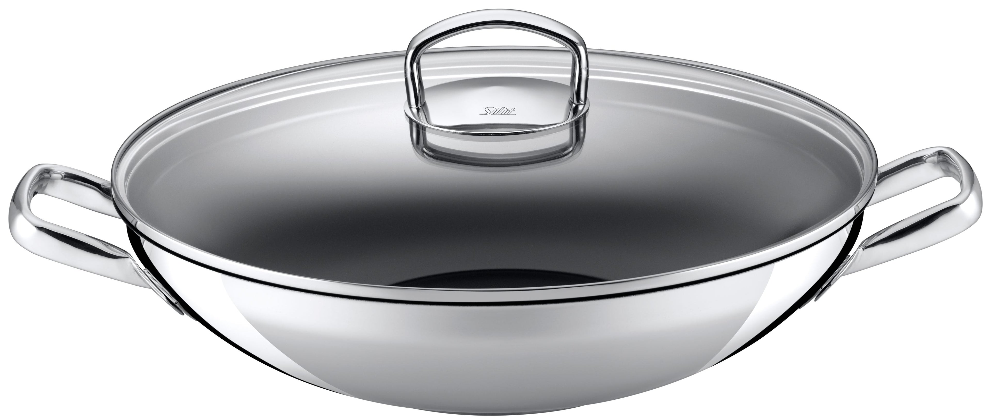 Hong Kong wok 36 cm non-stick keramikk rustfritt stål forfra