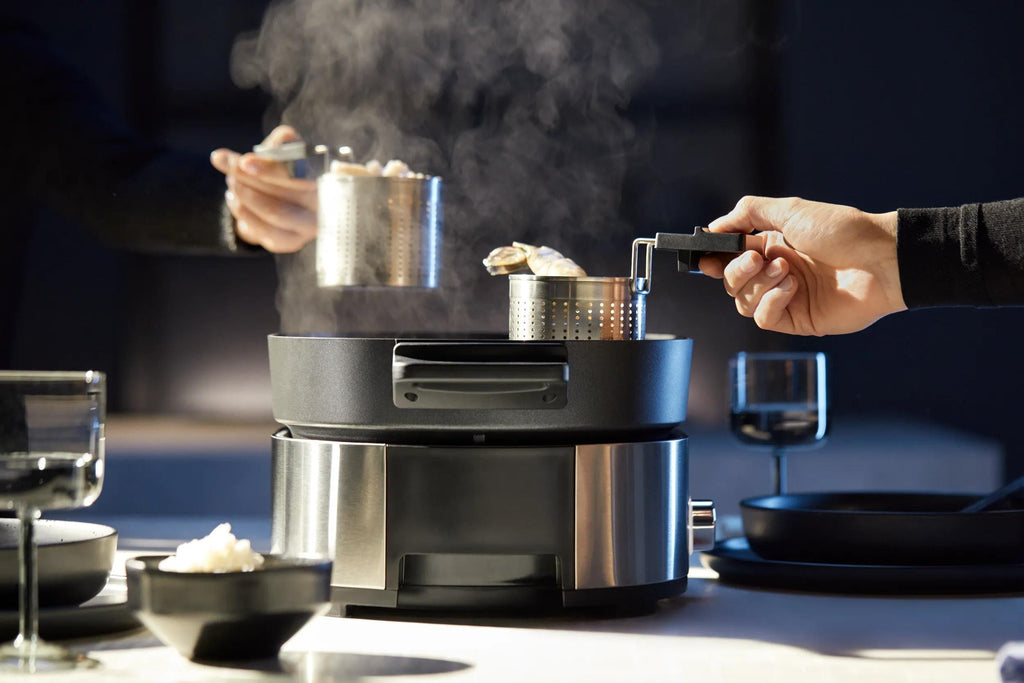 Glasslokk på Hot pot og dampkoker med non-stick og tilbehør - WMF Lono