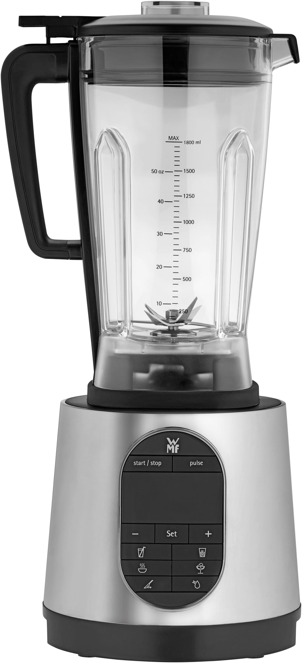 Høyytelsesblender 1,6 L 36 000 omdr min rustfritt stål med lokk