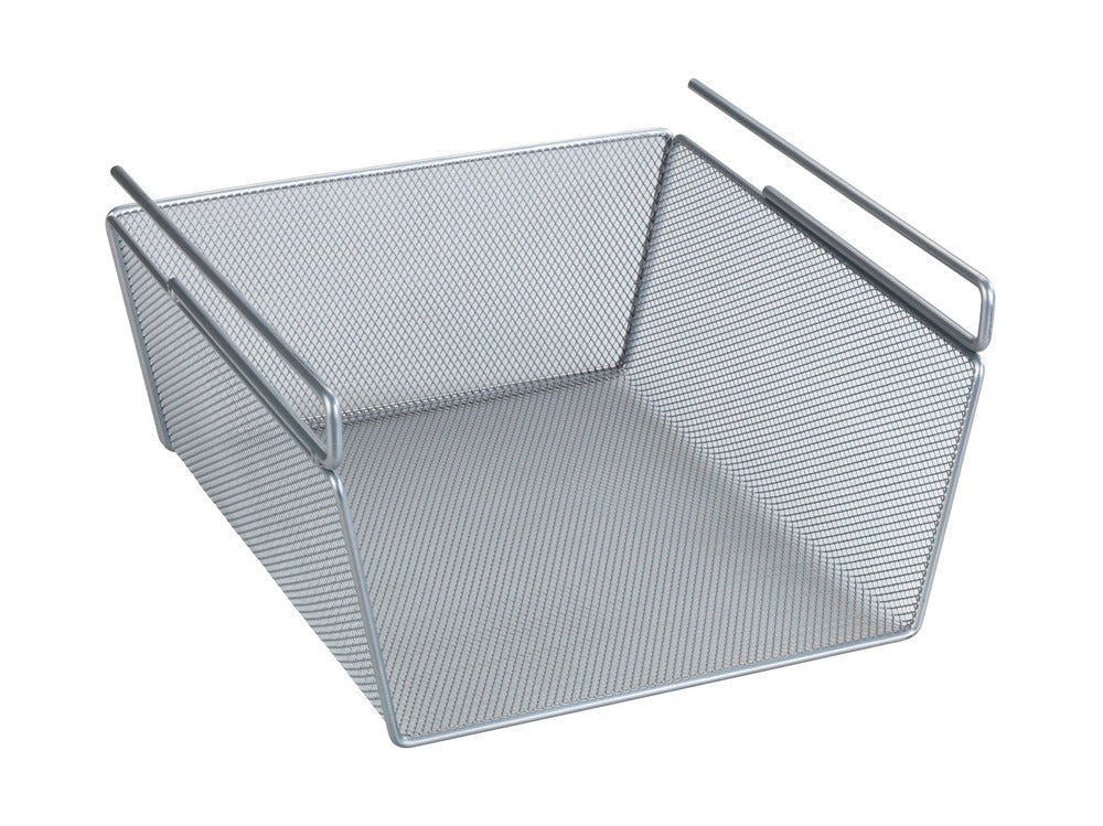 Hyllekurv metall M 28×15×27,5 cm sølvfarget - Wenko forfra