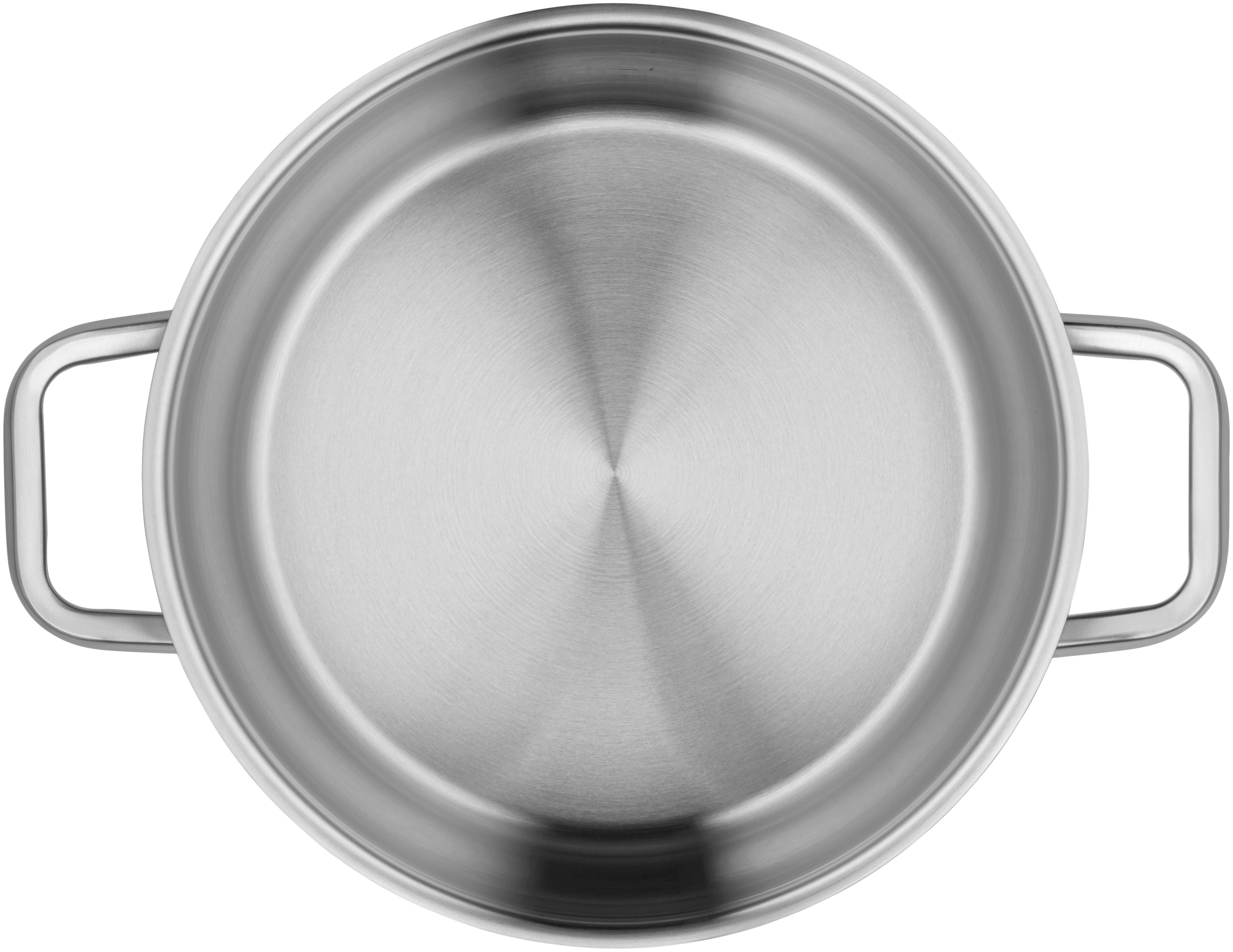 Iconic gryte med lokk 24 cm rustfritt stål 4,2 L bakside